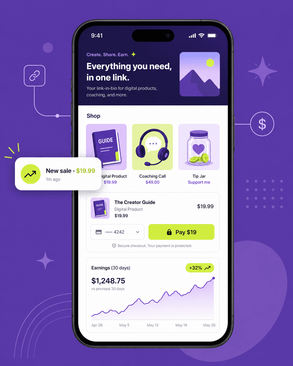 Sell and grow from one page